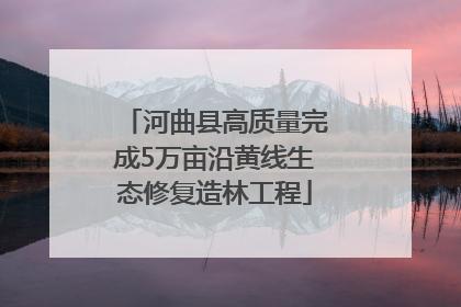 河曲县高质量完成5万亩沿黄线生态修复造林工程