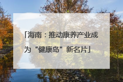 海南：推动康养产业成为“健康岛”新名片