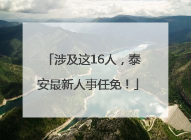 涉及这16人，泰安最新人事任免！