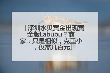 深圳水贝黄金出现黄金版Labubu？商家：只是相似，克重小，仅需几百元