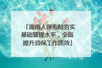 湖南人保寿险夯实基础管理水平，全面提升消保工作质效