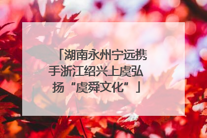 湖南永州宁远携手浙江绍兴上虞弘扬“虞舜文化”