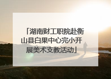 湖南财工职院赴衡山县白果中心完小开展美术支教活动