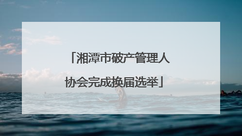 湘潭市破产管理人协会完成换届选举