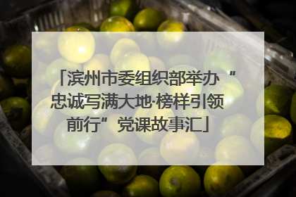 滨州市委组织部举办“忠诚写满大地·榜样引领前行”党课故事汇
