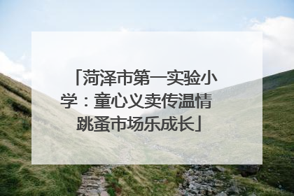 菏泽市第一实验小学：童心义卖传温情 跳蚤市场乐成长