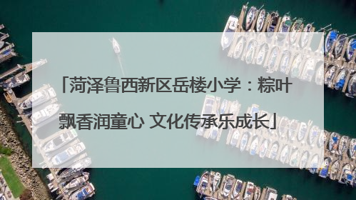 菏泽鲁西新区岳楼小学：粽叶飘香润童心 文化传承乐成长