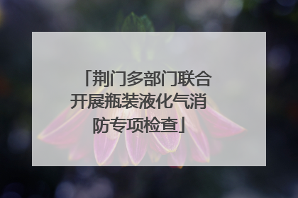 荆门多部门联合开展瓶装液化气消防专项检查
