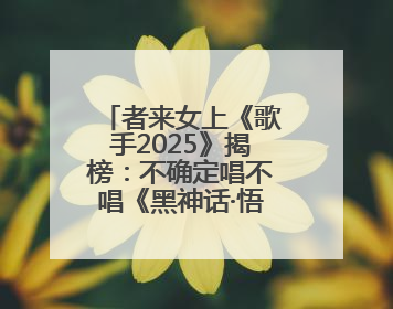 者来女上《歌手2025》揭榜：不确定唱不唱《黑神话·悟空》的歌，希望这次揭榜成功