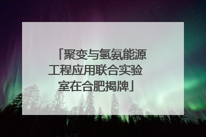 聚变与氢氨能源工程应用联合实验室在合肥揭牌