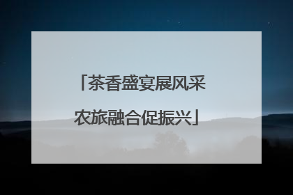 茶香盛宴展风采 农旅融合促振兴