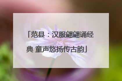 范县：汉服翩翩诵经典 童声悠扬传古韵