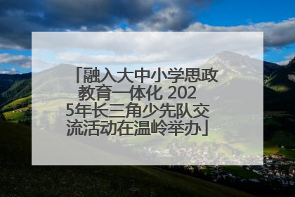 融入大中小学思政教育一体化 2025年长三角少先队交流活动在温岭举办
