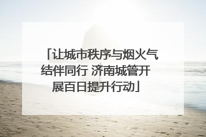 让城市秩序与烟火气结伴同行 济南城管开展百日提升行动