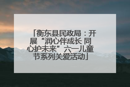 衡东县民政局：开展“润心伴成长 同心护未来”六一儿童节系列关爱活动