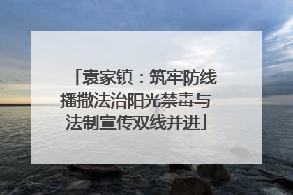 袁家镇：筑牢防线播撒法治阳光禁毒与法制宣传双线并进
