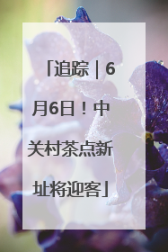 追踪｜6月6日！中关村茶点新址将迎客