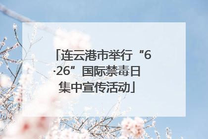 连云港市举行“6·26”国际禁毒日集中宣传活动