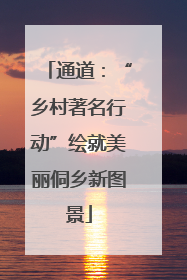 通道：“乡村著名行动”绘就美丽侗乡新图景