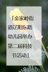 金家岭街道辽阳东路幼儿园举办第二届科技节活动