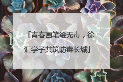 青春画笔绘无毒，徐汇学子共筑防毒长城