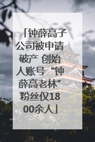 钟薛高子公司被申请破产 创始人账号“钟薛高老林”粉丝仅1800余人