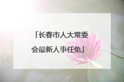 长春市人大常委会最新人事任免