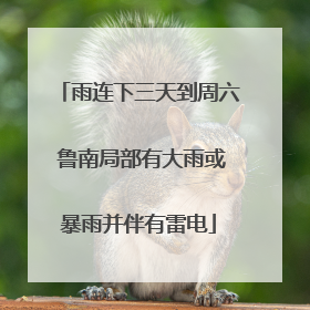 雨连下三天到周六 鲁南局部有大雨或暴雨并伴有雷电