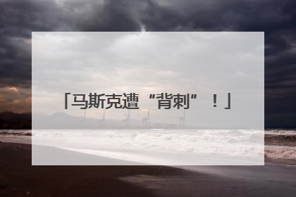 马斯克遭“背刺”！