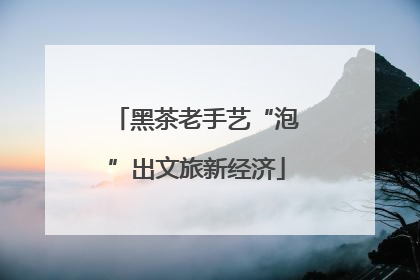 黑茶老手艺“泡”出文旅新经济