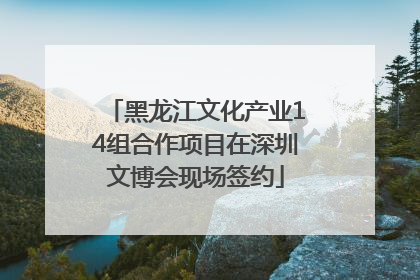 黑龙江文化产业14组合作项目在深圳文博会现场签约