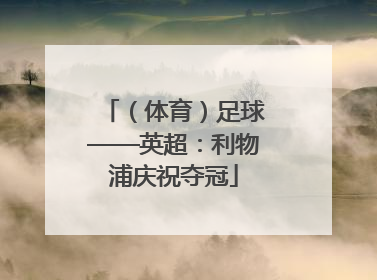 （体育）足球——英超：利物浦庆祝夺冠