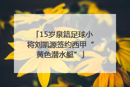 15岁泉籍足球小将刘凯源签约西甲“黄色潜水艇”