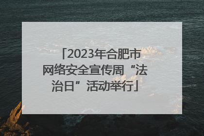 2023年合肥市网络安全宣传周“法治日”活动举行
