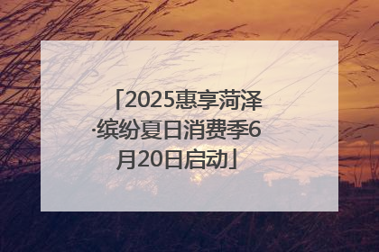 2025惠享菏泽·缤纷夏日消费季6月20日启动