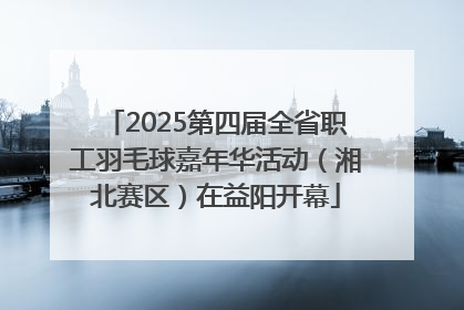 2025第四届全省职工羽毛球嘉年华活动（湘北赛区）在益阳开幕