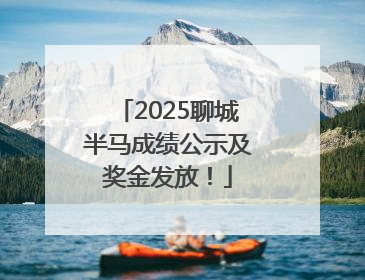 2025聊城半马成绩公示及奖金发放！