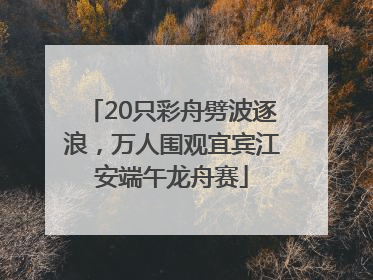20只彩舟劈波逐浪，万人围观宜宾江安端午龙舟赛
