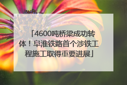 4600吨桥梁成功转体！阜淮铁路首个涉铁工程施工取得重要进展