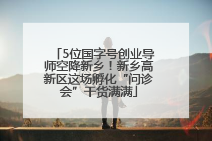5位国字号创业导师空降新乡！新乡高新区这场孵化“问诊会”干货满满
