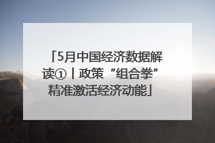 5月中国经济数据解读①丨政策“组合拳”精准激活经济动能