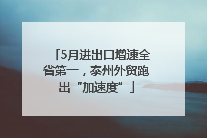5月进出口增速全省第一，泰州外贸跑出“加速度”