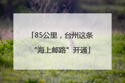 85公里，台州这条“海上邮路”开通