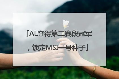 AL夺得第二赛段冠军，锁定MSI一号种子
